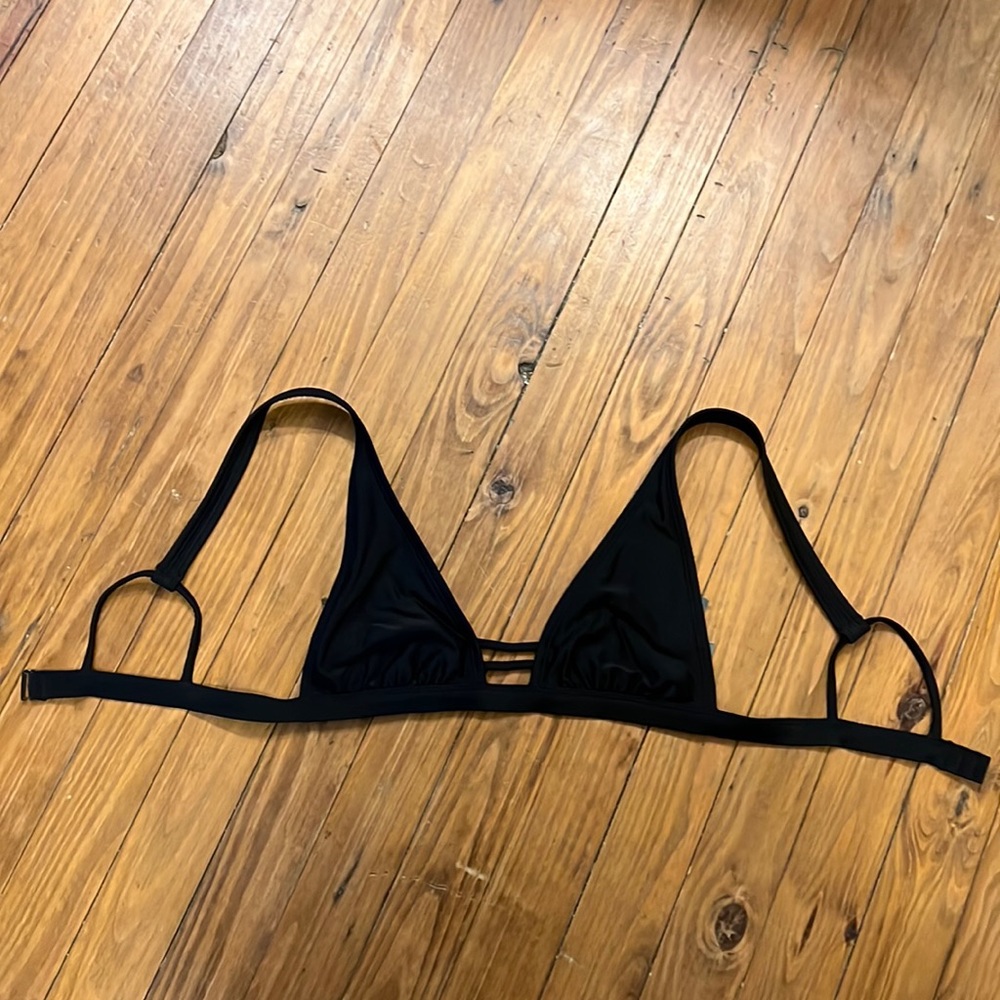 Aerie Triangle Black Bikini Top